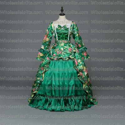 Платье 18 век Плюс Размер викторианские платья длинное атласное в викторианском стиле печать на заказ викторианское бальное платье - Цвет: color