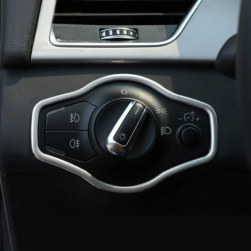 

Stainless Steel Headlight Switch Decoration Fit For Audi A4 Q5 A5