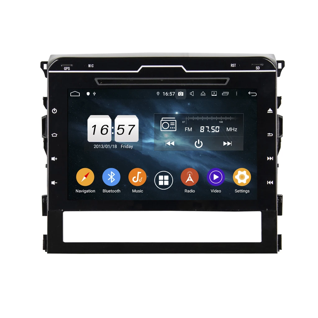 Top 10.1 inch 4+32G Android 9.0 car multimedia Player for TOYOTA Land Cruiser 2016 with GPS Wifi NO DVD 0