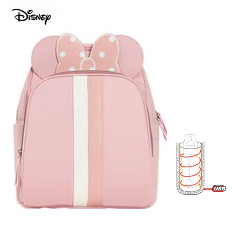 Сумка для мамы disney, USB, подогрев бутылочек, Детский рюкзак, большая емкость, модный многофункциональный рюкзак для беременных, для путешествий, Минни - Цвет: Photo Color