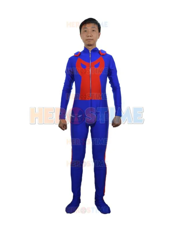 Blue Custom Cool Mens Superhero Costume halloween cosplay spandex superhero zentai suit adult