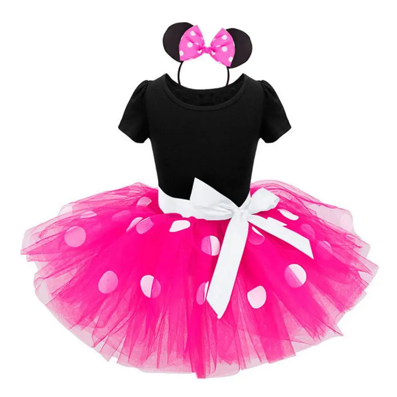 

Minnie Mickey kids Ballet dress princess party costume infant clothing dot baby clothes birthday girls tutu dress Head band