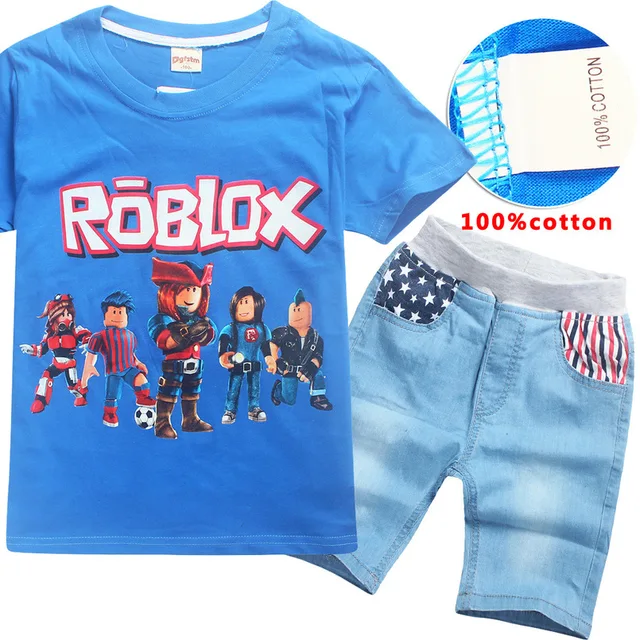 Us 1347 Pj Mask Boys Summer 2018 New Set Fortnite Casual Short Sleeved T Shirt Jeans Suit Roblox Childrens Suit In Summer Tide 6 14y In Clothing - 
