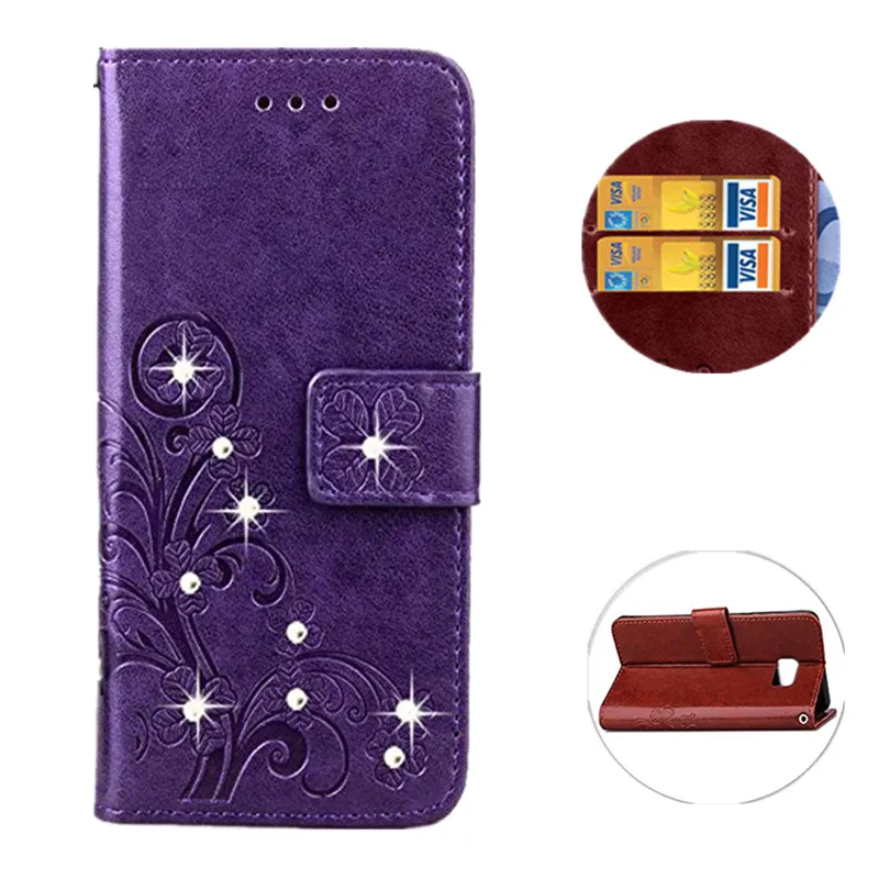 Fashion Rhinestone Bling Leather Flip Case for iPhone 7 8 Plus 6 6S 5 5S SE 4 Glitter Wallet Phone Bag Cover Shell Capa |