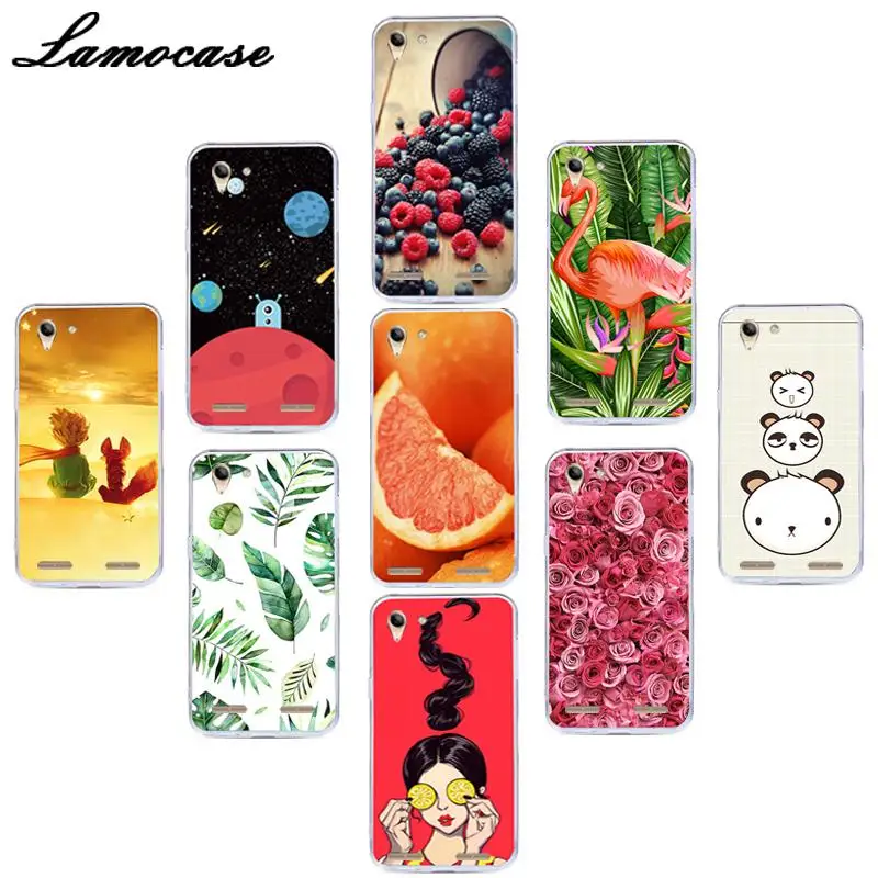 Lamocase Soft Silicone Coloured Drawing Case For Lenovo Vibe K5 5.0 inch Cover Back Plus A6020 Phone TPU |