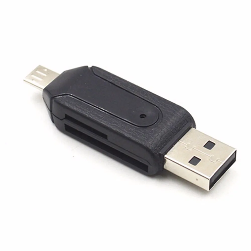 SR 2 в 1 USB OTG кардридер Универсальный Micro USB память OTG TF/SD кардридер телефон удлинитель-переходник Micro USB OTG адаптер