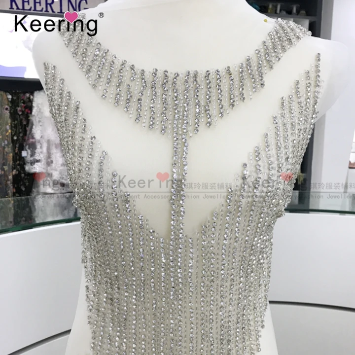 

Yousef_aljasmi sexy the same stlye Handmade Rhinestone Patch For Wedding Dress WDP-042