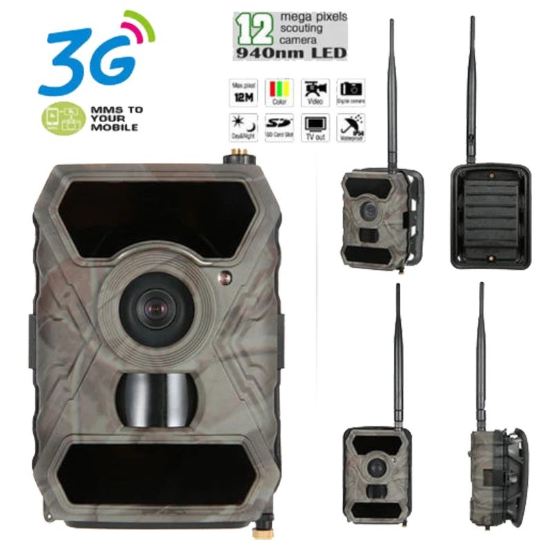 Новая S880G 12MP HD 1080P Цифровая камера для охоты 940NM Trail игровая 3G 2G сеть SMS/MMS ночного