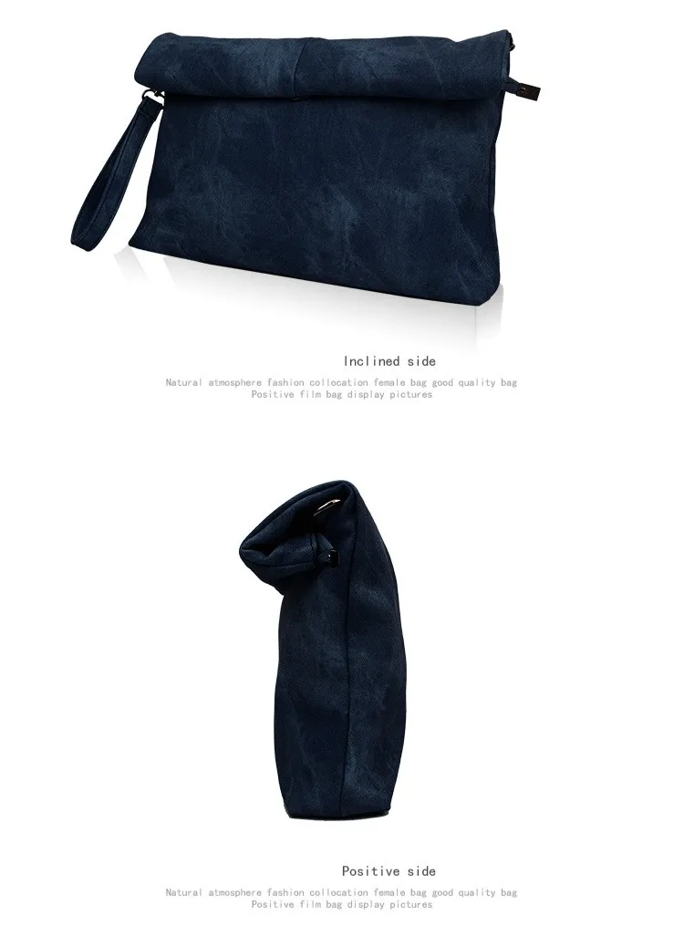 Longmiao Женские повседневные клатчи синие джинсовые сумки конверт клатч кошельки маленький браслет винтажный бренд джинсовая сумка Bolsa Das Mulheres