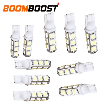 

best selling 10 pieces Car LED Lamp Bulbs 13SMD 5050 car width lamp Wedge White Light DC12V
