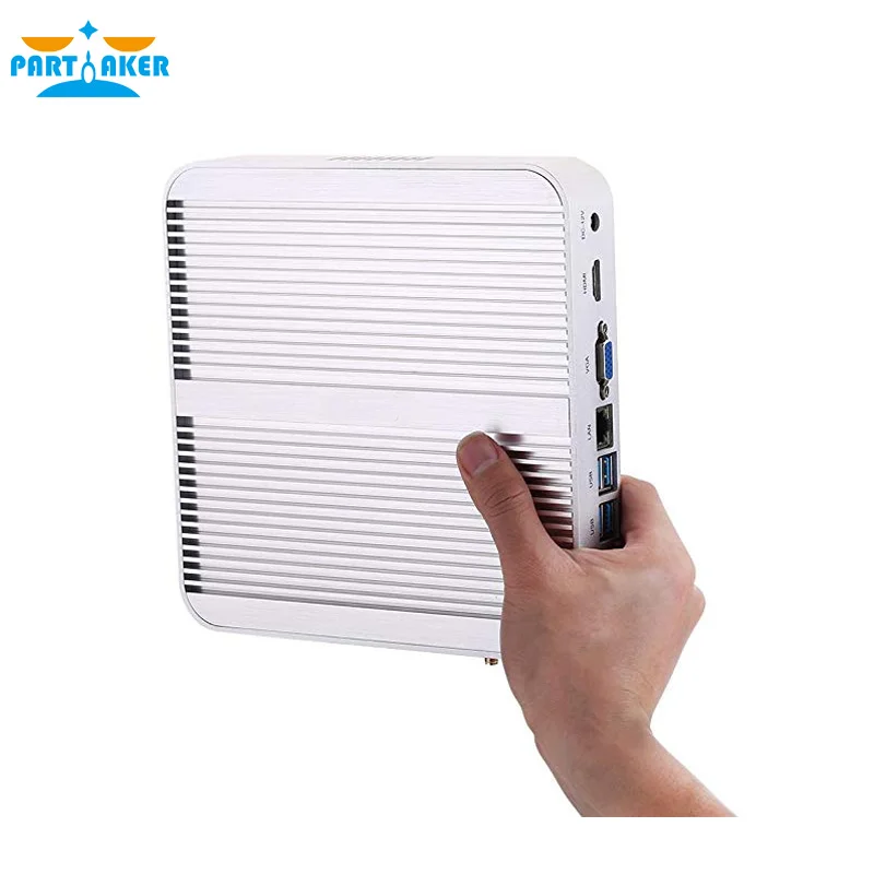 Sale Core i3 4005U Partaker Mini PC Windows 10 HDMI VGA dual display port mini HTPC mini computer Linux i3 5005U 4K TV box pc 5