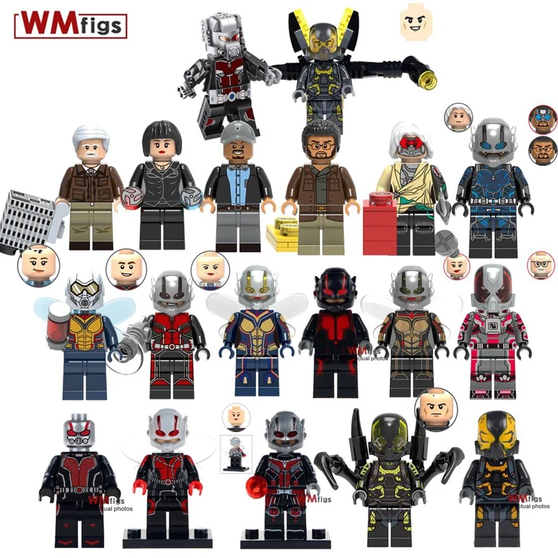 

Single Marvel Antman 2 Legoingly the Wasp Wings Figures Super heroes Bricks Building Blocks Model Toys for Children