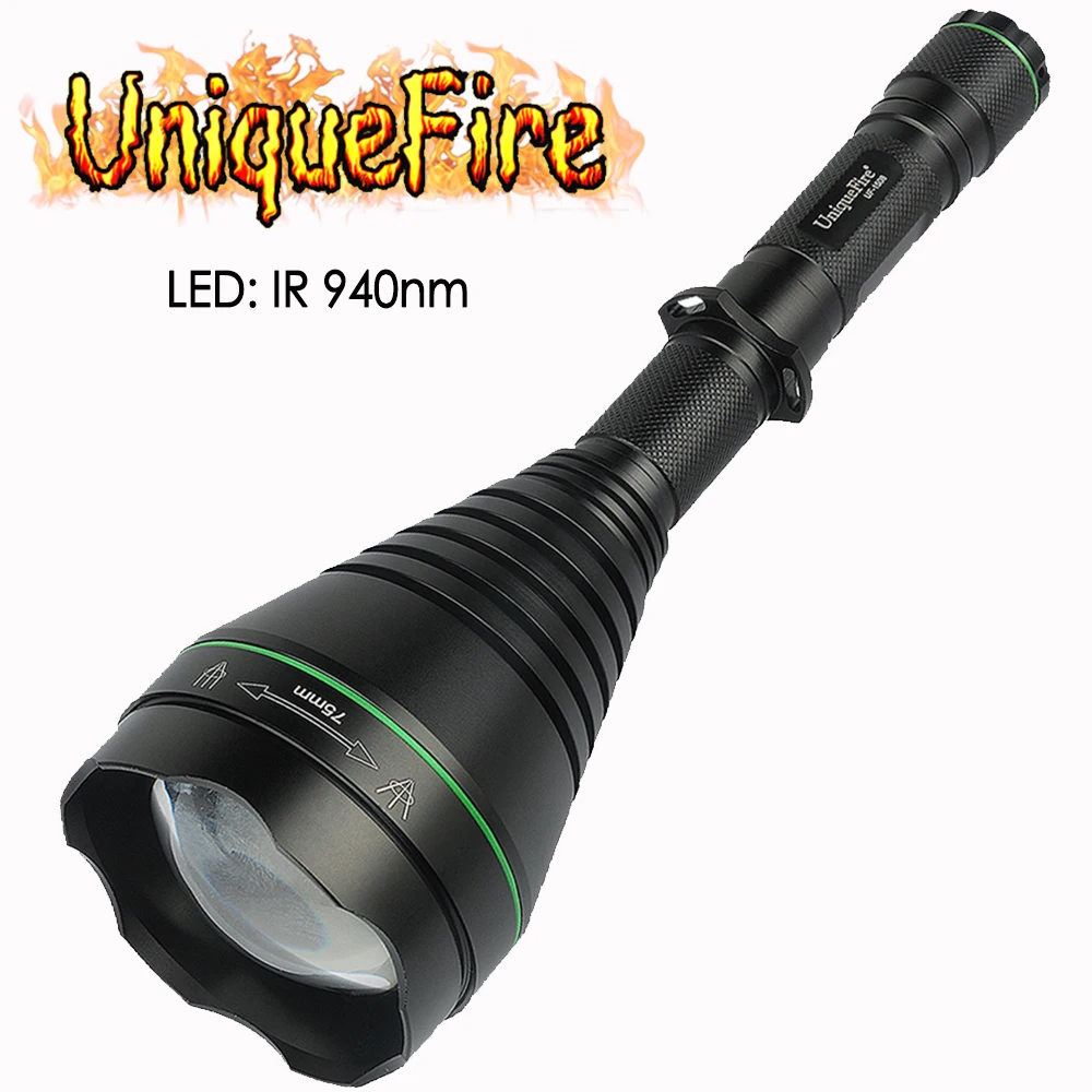 UniqueFire охотничий фонарик 1508 T75 940NM ИК 75 мм объектив светодиодный инфракрасный
