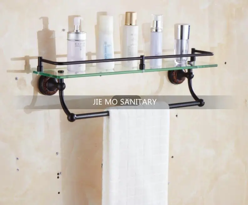 ORB черные медные вырезные подставки аксессуары для ванной комнаты полка для банных полотенец Полотенце Бар держатель бумаги ткань крюк JM212