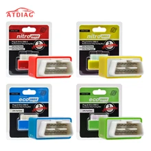 Nitro-enchufe y controlador de caja de sintonización con Chip ECU OBD2 EcoOBD2, para coches, ahorra más energía, 4 colores, 15%