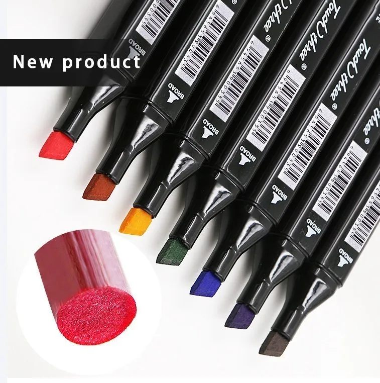 

Hot Sale 168 colors Double-head Student Comic Painting Touch Quality Goods Oiliness Pen Colour art supplies marker