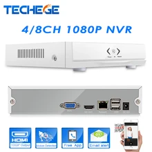 Techege НОВЫЙ МИНИ NVR 4CH/8-КАНАЛЬНЫЙ Full HD ВИДЕОРЕГИСТРАТОР 1920*1080 P P2P ONVIF 2.0 Ip-камера HDMI Сетевой Видеорегистратор