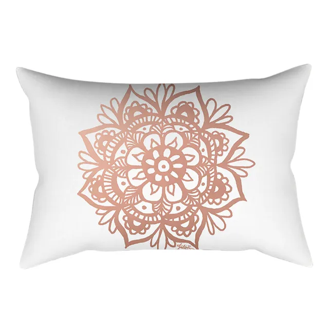 Rose Gold Pink Cushion Cover Square Pillowcase Cotton Linen Sofa Bed