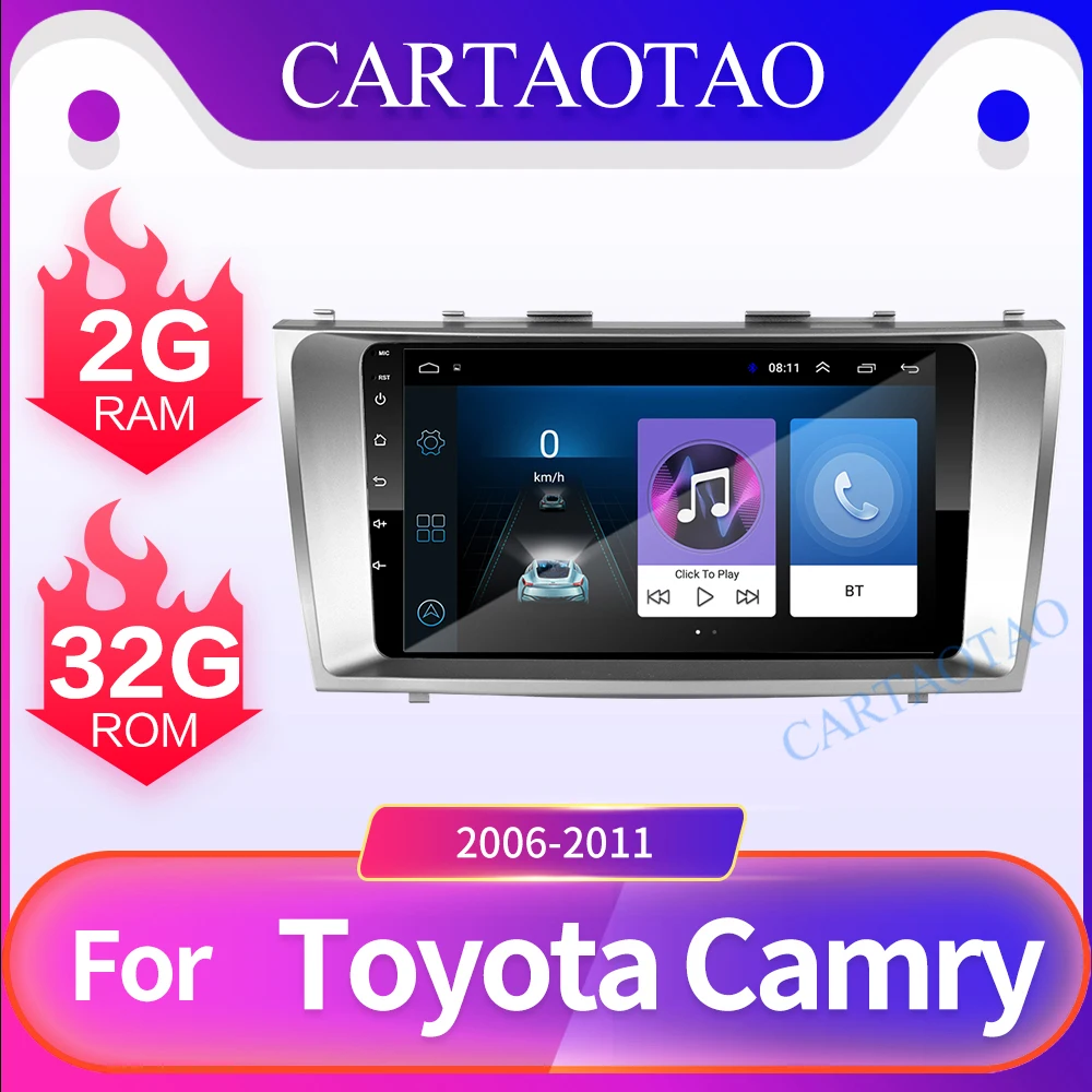 Android 8,1 Автомобильный мультимедийный DVD плеер для Toyota Camry 2006 2007 2008 2009 2010 2 din автомобильный радиоприемник gps навигации bluetooth-плеер