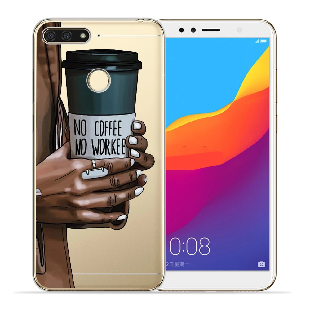 Модный женский чехол для девушек Huawei Y6 2018 Y5 Prime Y3 2017 II Мягкая силиконовая задняя