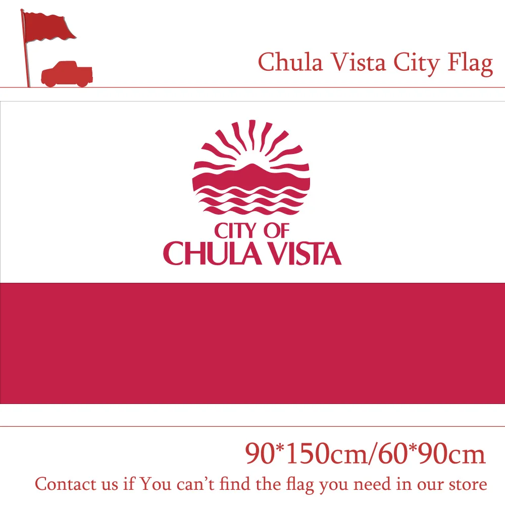 

Free shipping Chula Vista City Flag Of US State of California 60*90cm 90*150cm 3x5ft Polyester Custom Pringting Banners