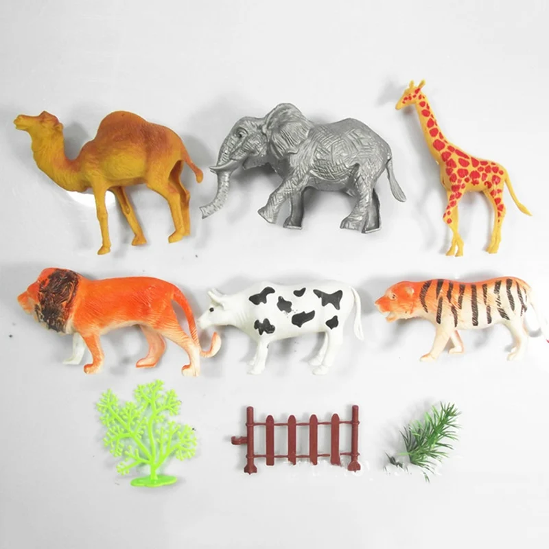 

1 Set Colorful Wild Animal Farm Simulation Small Animal Model Of Children's Toys Early Childhood Cognitive Suit