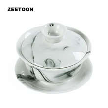 150 мл дзен чай, гайвань Китайская керамика с ручной росписью чернила и мыть фарфоровая чашка креативный винтажный чайный набор кунг-фу Tureen чаша для чая