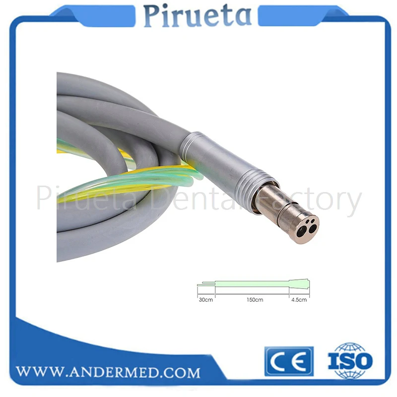 

Dental 4 Holes Hand piece Tube with Connector High Speed Handpiece Dentistry Material