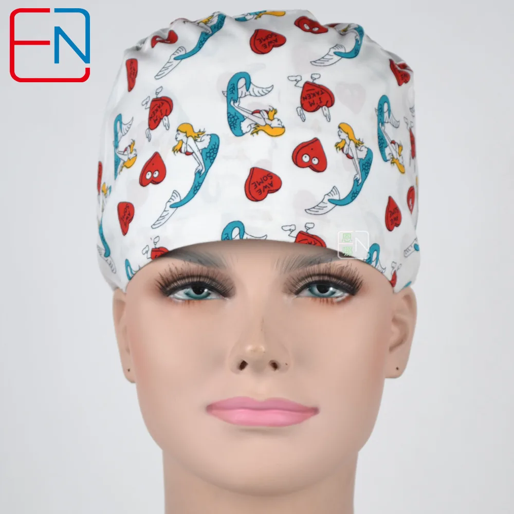 Hennar Scrub Caps For Women Hospital Adjustable Medical Caps Hospital