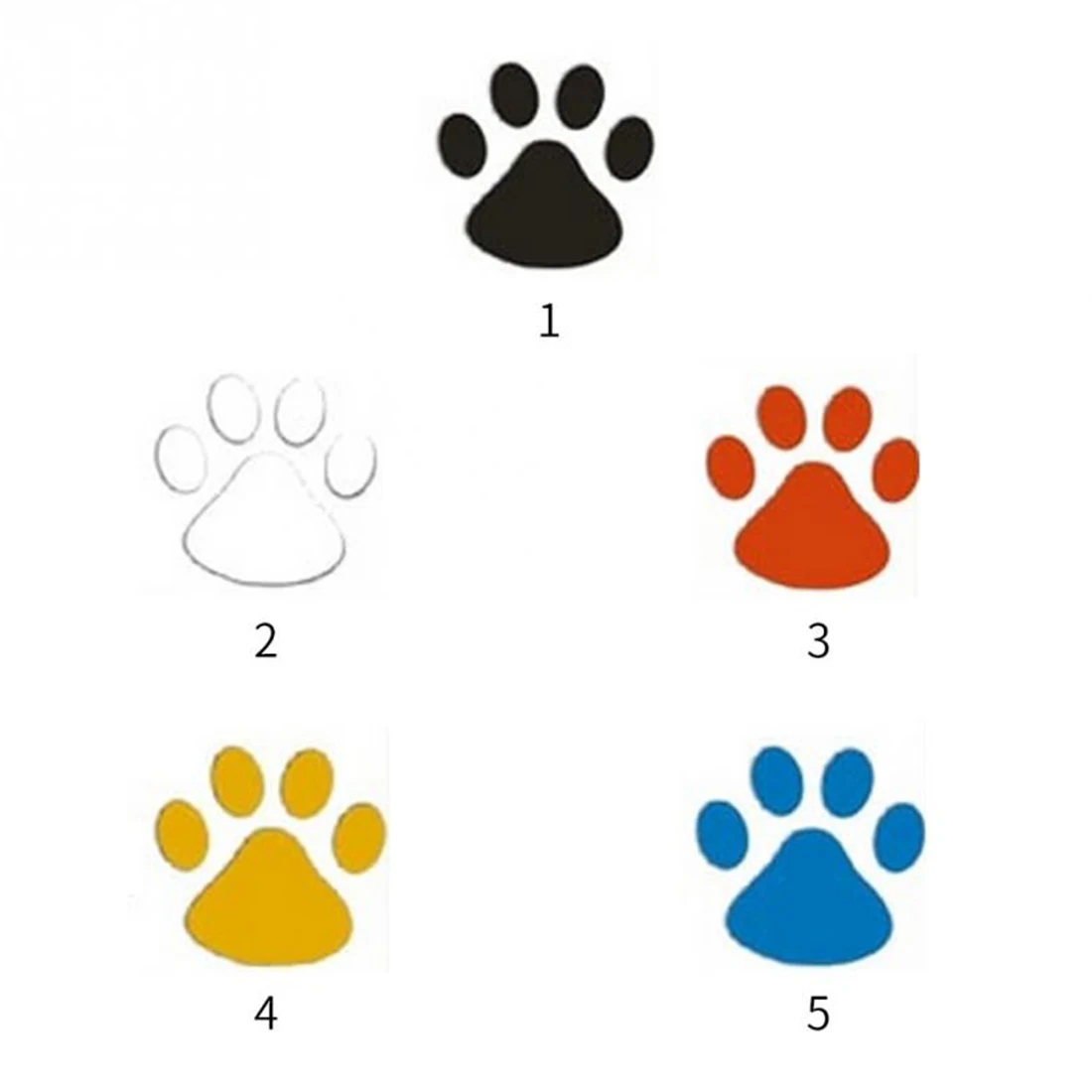 

New Arrival 4pcs Cool Design Paw Car Sticker Animal Dog Cat Bear Foot Prints Footprint Decal Car Stickers