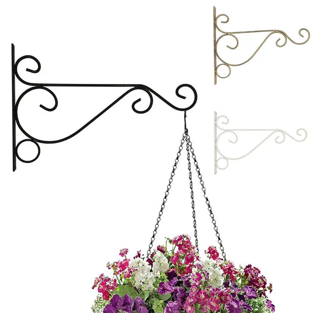 

Metal Iron Wall Hanging Bracket Art Plant Holder Hanger Hook Home Garden Decor Hot