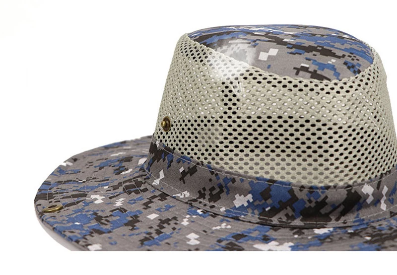 Fishing Camouflage Cap Camo Tactical Hat Sunshade Sea Beach Sun Hats  Outdoor Camping Tools Army Climbing Hiking Sport Panama (22)