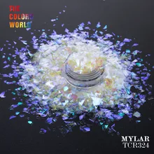 TCT-191, переливчатая Радуга, цвет майлар, неправильные хлопья, блёстки, дизайн ногтей, Гель-лак для ногтей, макияж, сделай сам, ручная работа, украшение