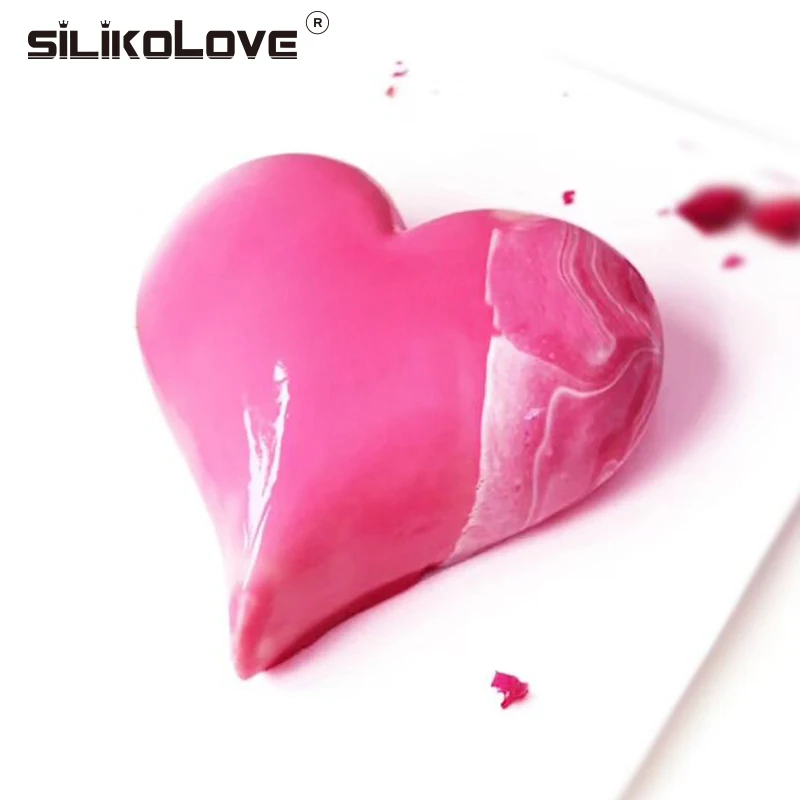 SILIKOLOVE форма сердца форма для торта 3D силиконовые формы для художественного торта мусс формы DIY выпечки Десерт Жаростойкие формы для духовки инструменты