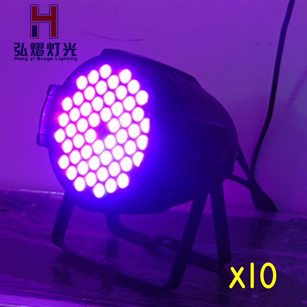 

54X3w rgb 3in1 full color dmx512 led par lights 54pcs led par can par light 10pcs/lot