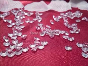 

Free Shipping ! 10000 pcs / lot Clear 4.5mm 1/3 Carat Acrylic Crystal Dimond Confetti Wedding Party Decoration