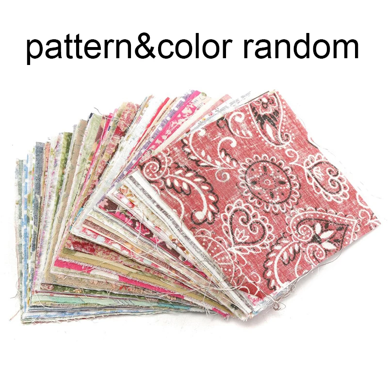 DIY 100pcs Square Floral Cotton Material Sewing Craft Patchwork Cloth 10cm*10cm