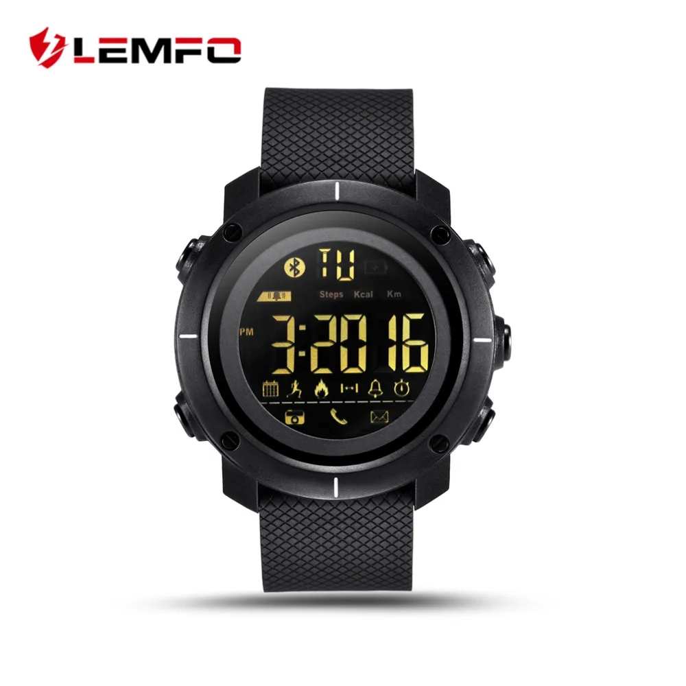 

LEMFO LF19 Smart Watch Professional Sport Watches 50M Waterproof Clock Pedometer Swimming Bluetooth Sync For IOS Android Phone