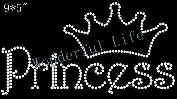New arrival High grade free shipping hotfix rhinestone image Princess Crown Rhinestone Transfer Design | Дом и сад
