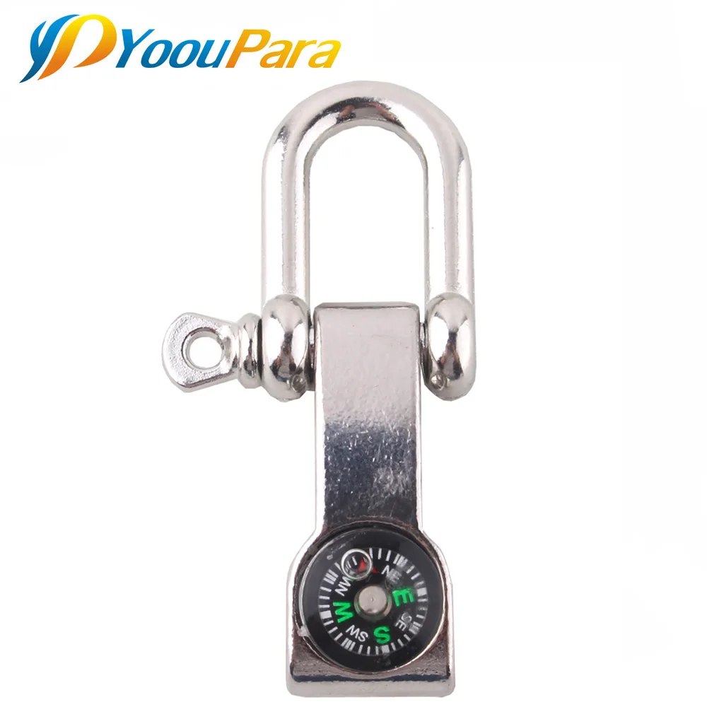 

YoouPara U-Shape Compass Buckle for Rope Paracord Bracelet Adjustable Alloy Anchor Shackle Wholesale Outdoor Survival Buckles