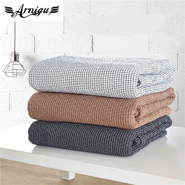 150x200cm 200x220cm Fashion Plaids Towel Blanket Navy Blue Gray 150x200cm 200x220cm Fashion Plaids Towel Blanket Navy Blue Gray Cotton Leisure Blankets Sofa