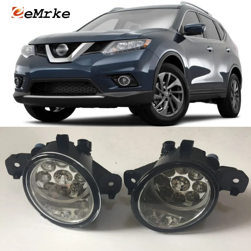 

EEMRKE For Nissan Rogue X-trail 2013-2016 9-Pieces Led Halogen Fog Lights 12V 55W Fog Head Lamp Car-Styling