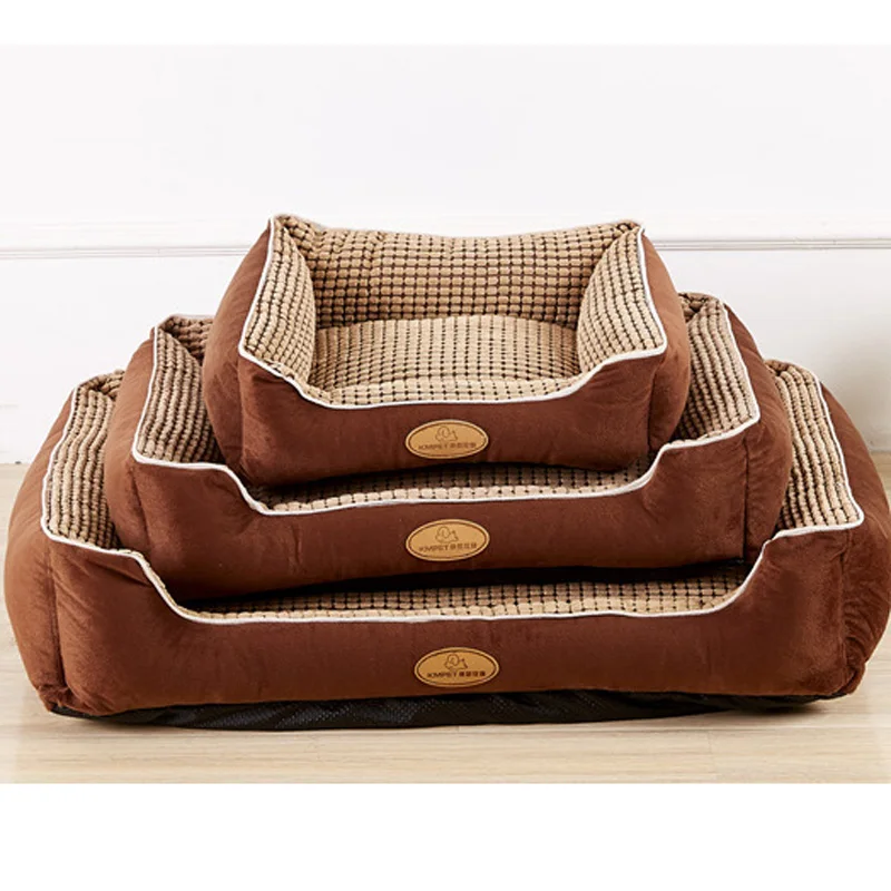 

Large Dog Beds Sofas Corn Velvet Detachable Cat Bed House Washable Dog Mat Kennel for Pug Pitbull Petshop Dropshipping