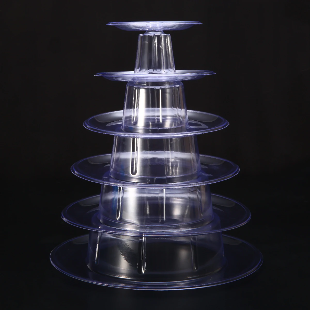 6 Tiers Round Tower Cake Stand Macaron Display Rack for Wedding Birthday Party 