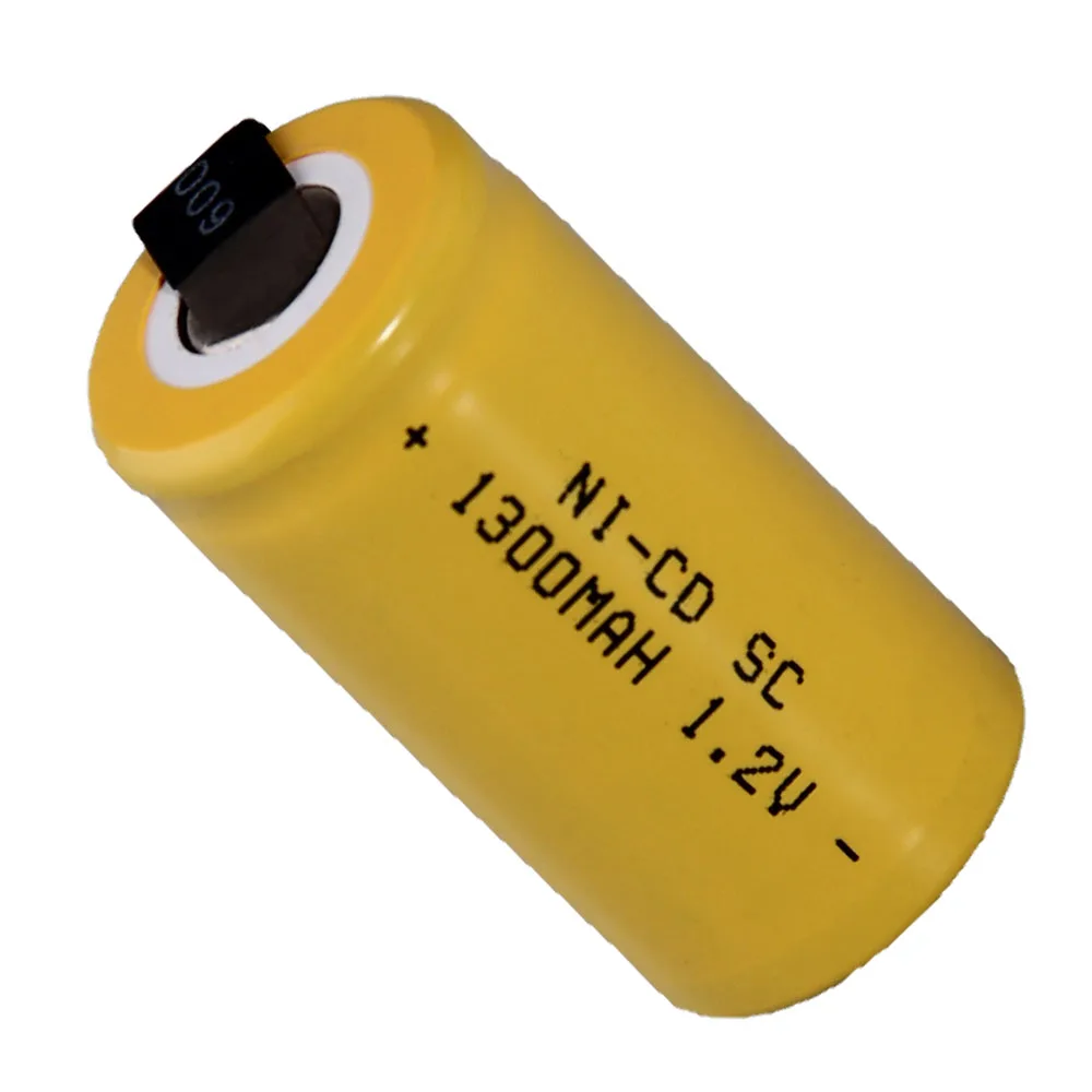 Самая низкая цена 1 шт SC батарея 2 v батареи перезаряжаемые 1300mAh nicd Батарея для