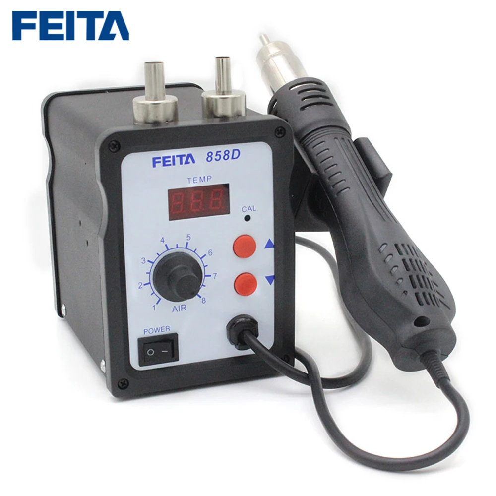 

110V/220V US EU Plug 700W 858D Soldering Station LED Digital Solder Iron Desoldering Station Rework Solder Station Hot Air Gun