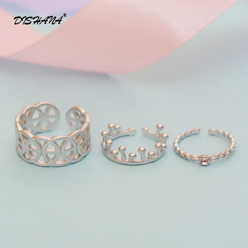 

New 3Pcs/Set Fashion Top Of Finger Over The Midi Tip Finger Above The Knuckle Open Ring For women Fashion Jewelry(KA0153)
