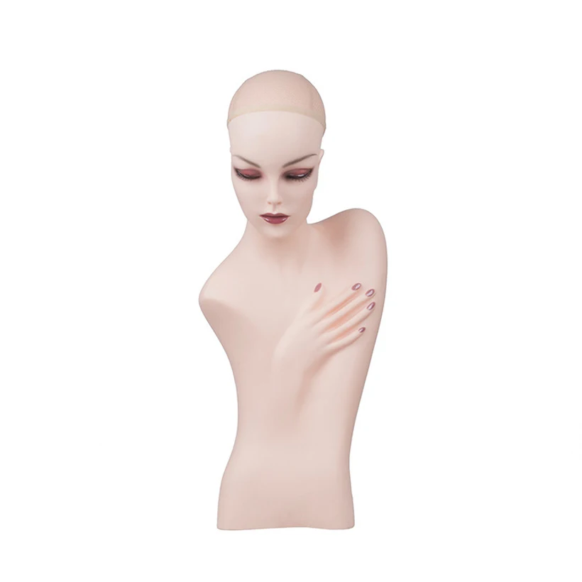 

New Female Mannequin Head Wigs Hats Cap Headphone Display maniqui Model For Hair Jewellery Display Stand STOC