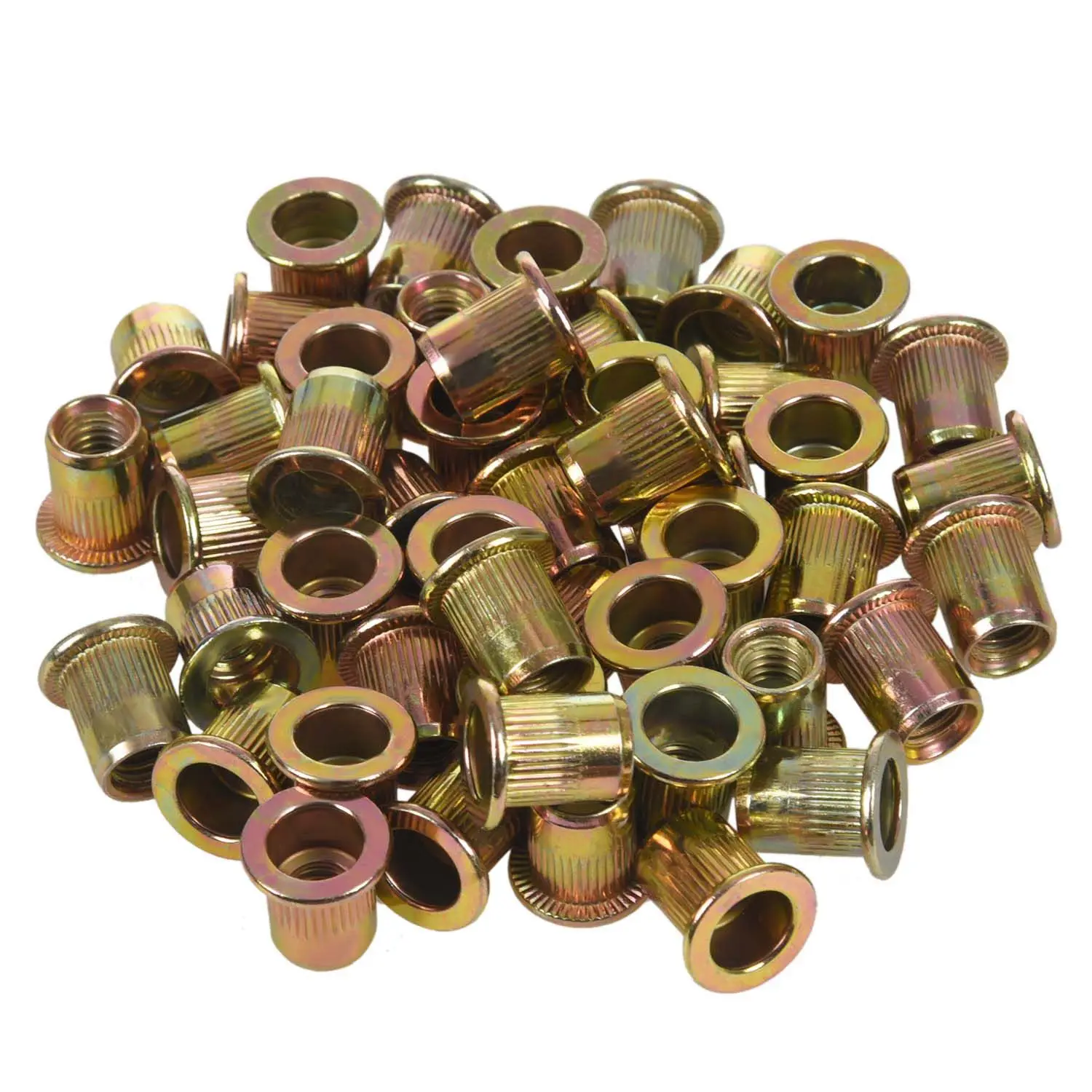 Best price M6x12mm Flat Head Threaded Rivet Nut Insert Nutsert