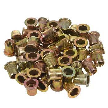 

Best price M6x12mm Flat Head Threaded Rivet Nut Insert Nutsert Fasteners 50 Pcs